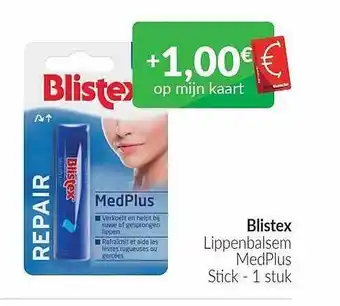 Blistex lippenbalsem medplus stick - 1 stuk