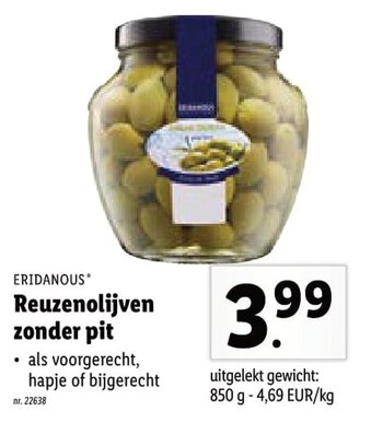 Lidl Eridanous Reuzenolijven zonder pit aanbieding