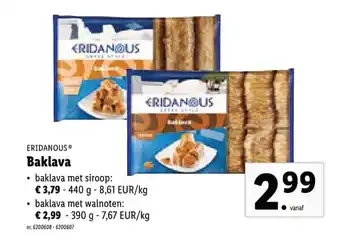 Lidl Eridanous Baklava aanbieding