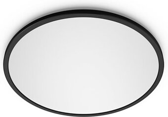 Bol.com Philips superslim plafonnière - zwart - klein - warmwit licht - 15 w aanbieding