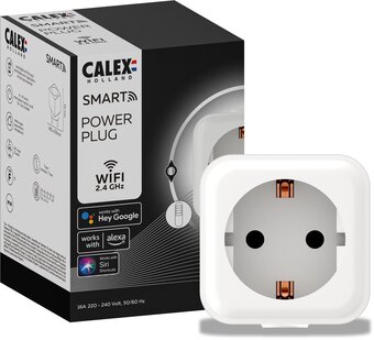 Bol.com Calex slimme stekker - smart plug eu - wifi stopcontact met app - werkt met alexa en google home - wit aanbieding