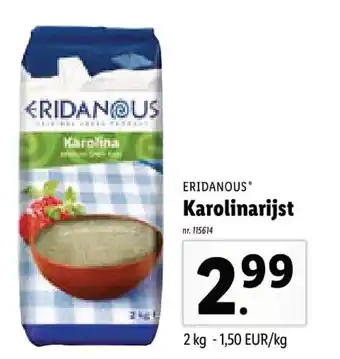 Lidl Eridanous Karolinarijst aanbieding