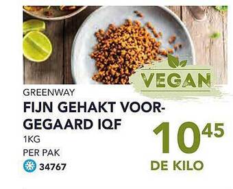 Bidfood Greenway fijn gehakt voorgegaard iqf aanbieding