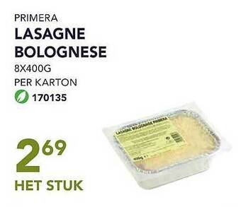 Primera lasagne bolognese