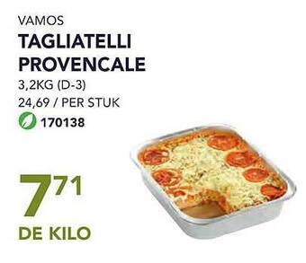 Bidfood Vamos tagliatelli provençale aanbieding