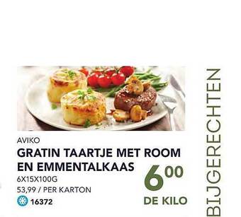 Aviko gratin taartje met room en emmentalkaas