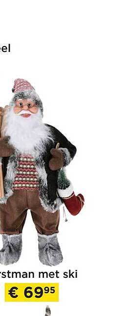 Kerstman met ski