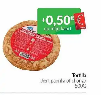 Intermarché Tortilla uien, paprika of chorizo aanbieding
