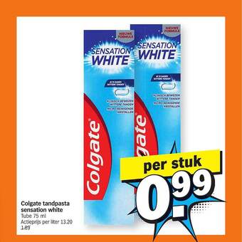 Albert Heijn Colgate tandpasta sensation white aanbieding