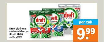 Albert Heijn Dreft platinum vaatwastabletten aanbieding