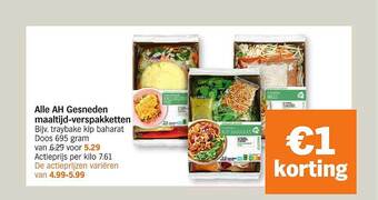 Albert Heijn Ah gesneden maaltijdverspakketten aanbieding