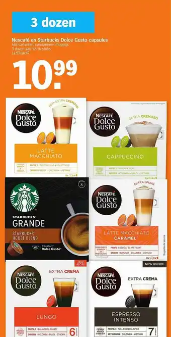 Albert Heijn Nescafé en starbucks dolce gusto capsules aanbieding