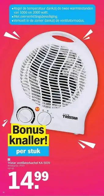 Tristar ventilatorkachel