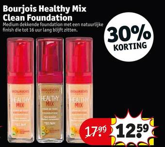 Kruidvat Bourjois healthy mix clean foundation aanbieding