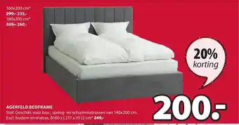 Jysk Agerfeld Bedframe B160xL217xH112 cm aanbieding