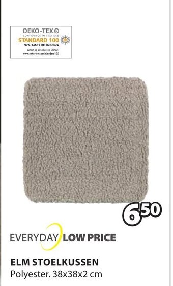 Jysk Elm Stoelkussen 38x38x2 cm aanbieding