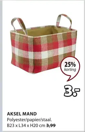 Jysk Aksel Mand B23 x L34 x H20 cm aanbieding