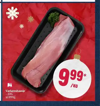 Delhaize Varkenshaasje per kg aanbieding