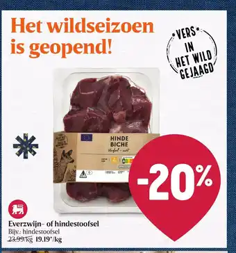 Delhaize Everzwijn of hindestoofsel hindestoofsel aanbieding