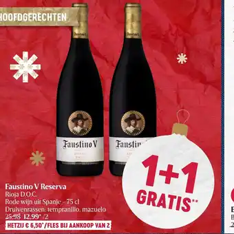 Faustino V reserva 1+1 gratis