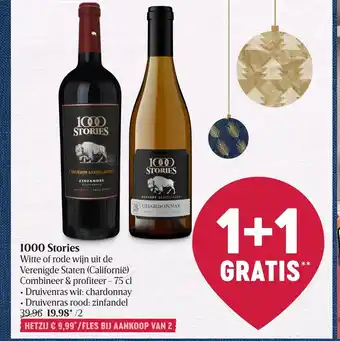 Delhaize 1000 stories 1+1 gratis aanbieding