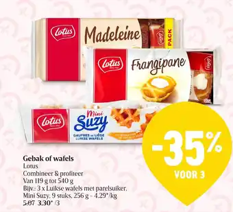 Delhaize Lotus gebak of wafels aanbieding
