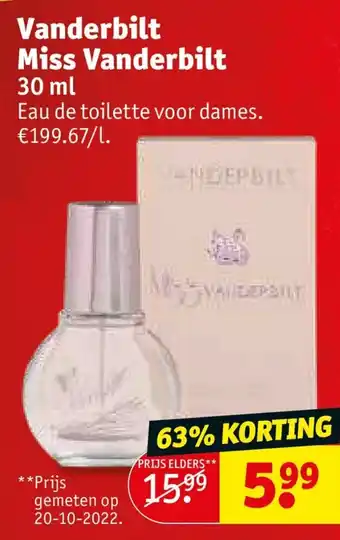Kruidvat Vanderbilt miss vanderbilt 30ml aanbieding