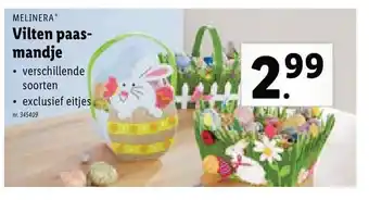 Lidl Melinera Vilten paas mandje aanbieding