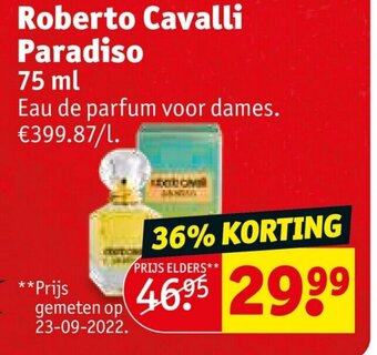 Kruidvat Roberto cavalli paradiso 75ml aanbieding
