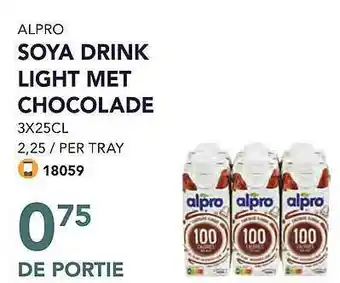 Bidfood Alpro soya drink light met chocolade aanbieding