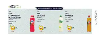 Spa strawberry watermelon, spa citroen, spa orange