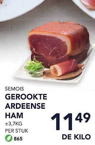 Bidfood Semois gerookte ardeense ham aanbieding