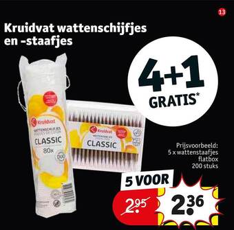 Kruidvat Kruidvat wattenschijfjes en -staafjes aanbieding