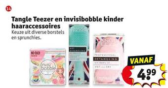 Kruidvat Tangle teezer en invisibobble kinder haaraccessoires aanbieding