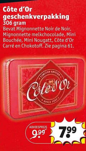 Kruidvat Côte d'or geschenkverpakking aanbieding