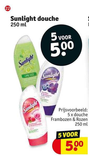 Kruidvat Sunlight douche aanbieding