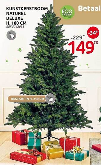 Brico Kunstkerstboom naturel deluxe aanbieding