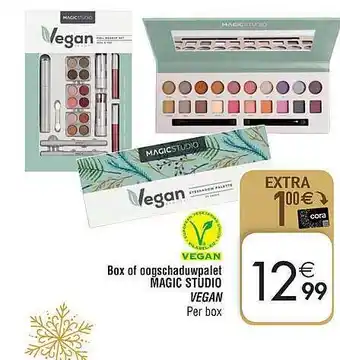 Box of oogschaduwpalet magic studio vegan