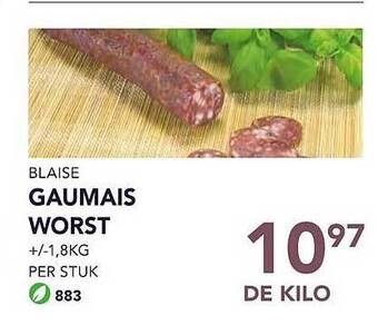Bidfood Blaise gaumais worst aanbieding