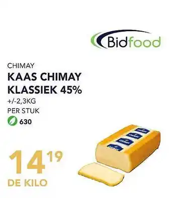 Bidfood Chimay kaas chimay klassiek 45% aanbieding