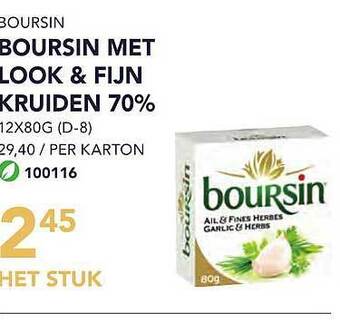 Bidfood Boursin met look & fijn kruiden 70% aanbieding
