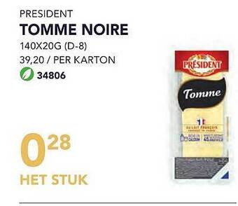 Bidfood Président tomme noire aanbieding