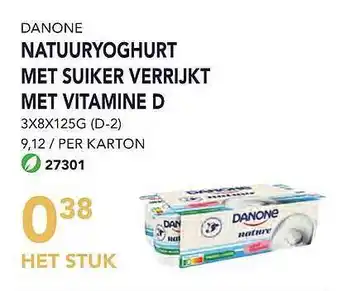 Bidfood Danone natuuryoghurt met suiker verrijkt met vitamine d aanbieding