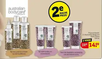Kruidvat 2 x australian bodycare intim shave 100ml aanbieding