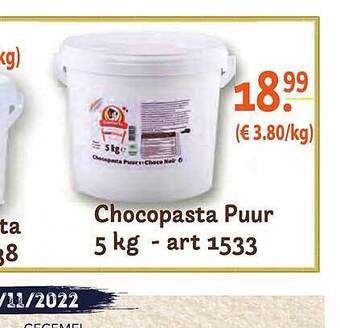 Bidfood Chocopasta puur aanbieding
