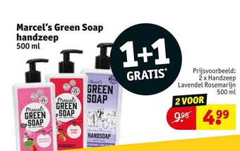 Kruidvat Marcel's green soap handzeep aanbieding
