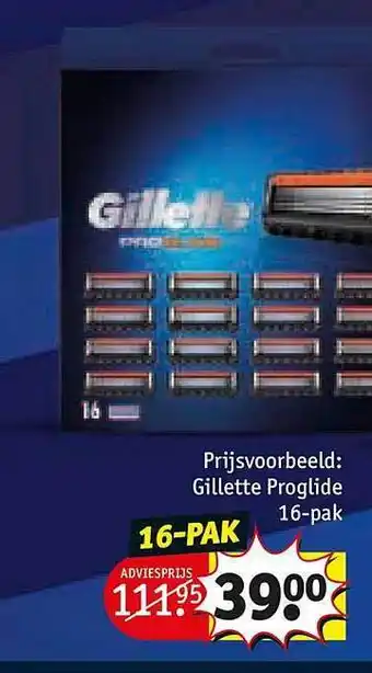 Kruidvat Gillette proglide 16-pak aanbieding