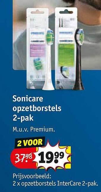 Kruidvat Sonicare opzetborstels 2-pak aanbieding