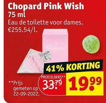 Kruidvat Chopard pink wish aanbieding