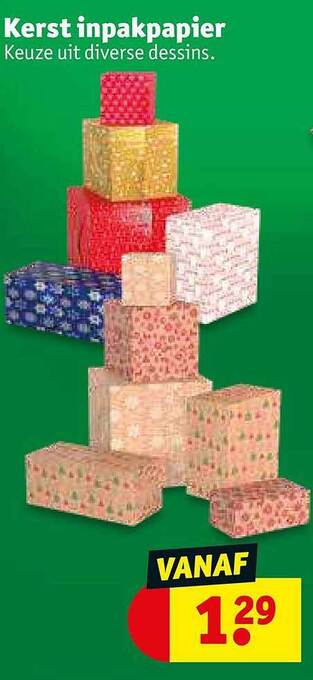 Kruidvat Kerst inpakpapier aanbieding
